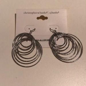 CJ banks silver earrings